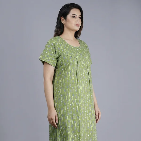 Green_Cotton_Floral_Print_Nighty_For_Women