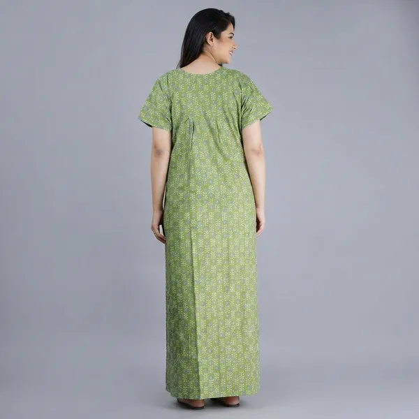Green_Cotton_Floral_Print_Nighty_For_Women