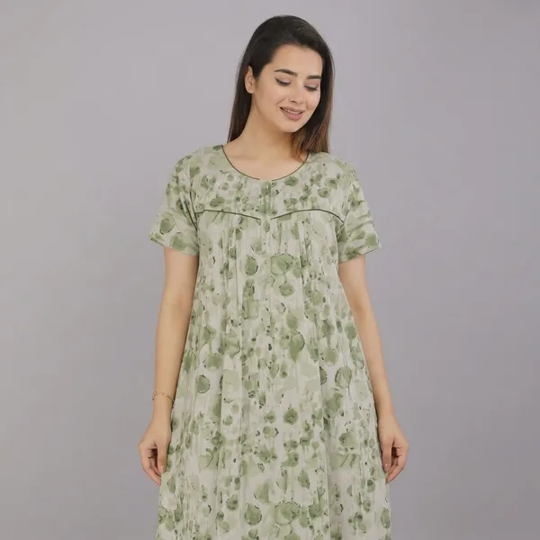 Green_Cotton_Floral_Print_Nighty_For_Women