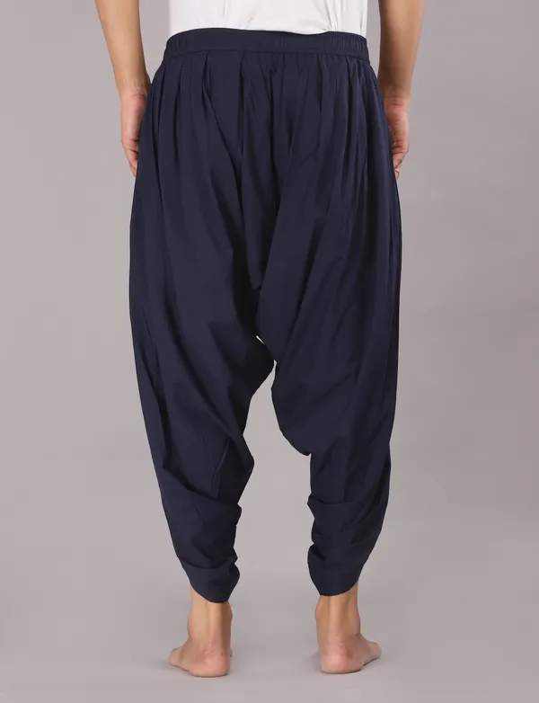 Navy_Blue_Cotton_Relaxed_Fit_Dhoti_Pant_For_Men