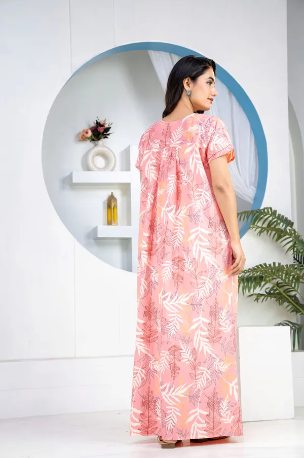 Pink_Cotton_Floral_Print_Nighty_For_Women