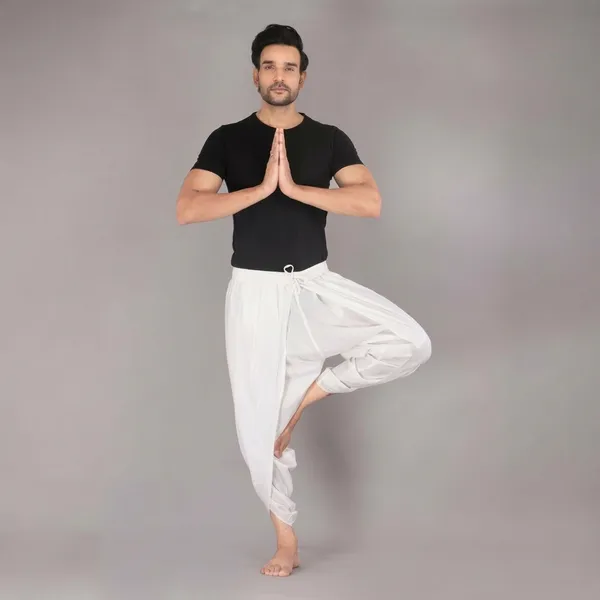 White_Cotton_Relaxed_Dhoti_Pants_For_Men