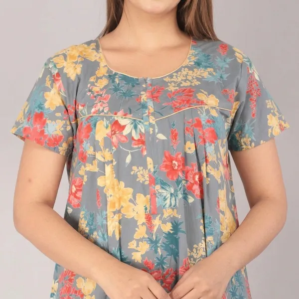 Grey_Cotton_Floral_Print_Nighty_For_Women