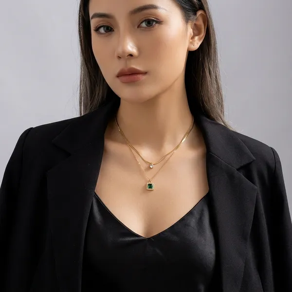 Gold_Green_Gold-Plated_Layered_Green_Stone_Pendant_Necklace_For_Women