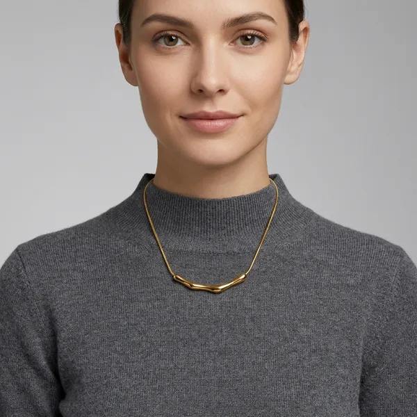 Gold_Titanium_Steel_Gold-Plated_Curved_Bar_Pendant_Necklace_For_Women