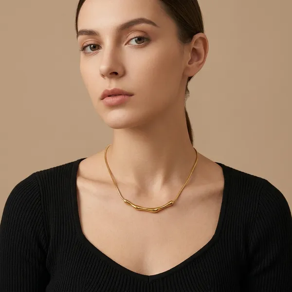 Gold_Titanium_Steel_Gold-Plated_Curved_Bar_Pendant_Necklace_For_Women