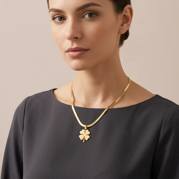 Gold-Plated_Anti-Tarnish_Four_Leaf_Clover_Pendant_Necklace_For_Women