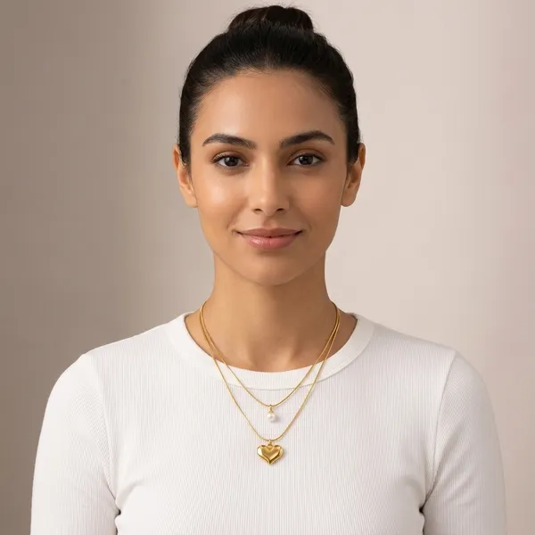 Gold-Plated_Anti-Tarnish_Heart_Pearl_Layered_Necklace_For_Women