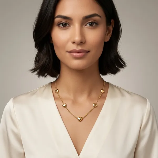 Gold_Toned_Heart_Charm_Chain_Necklace_For_Women