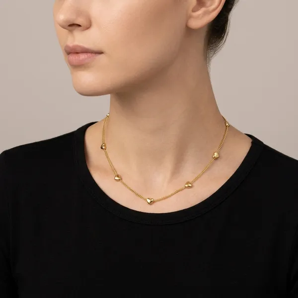 Gold_Toned_Heart_Charm_Chain_Necklace_For_Women