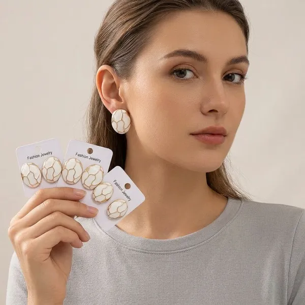 Anti_Tarnish_White_Gold_Enamel_Floral_Stud_Earrings_For_Women