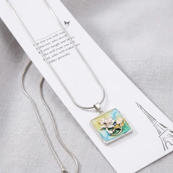 Silver_Blue_Resin_Butterfly_Charm_Inspirational_Pendant_For_Women
