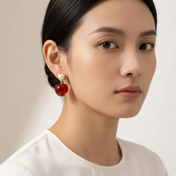 Red_And_White_Earring