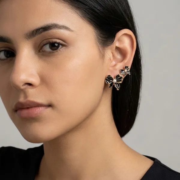 Anti_Tarnish_Black_Bow_Stud_Earring