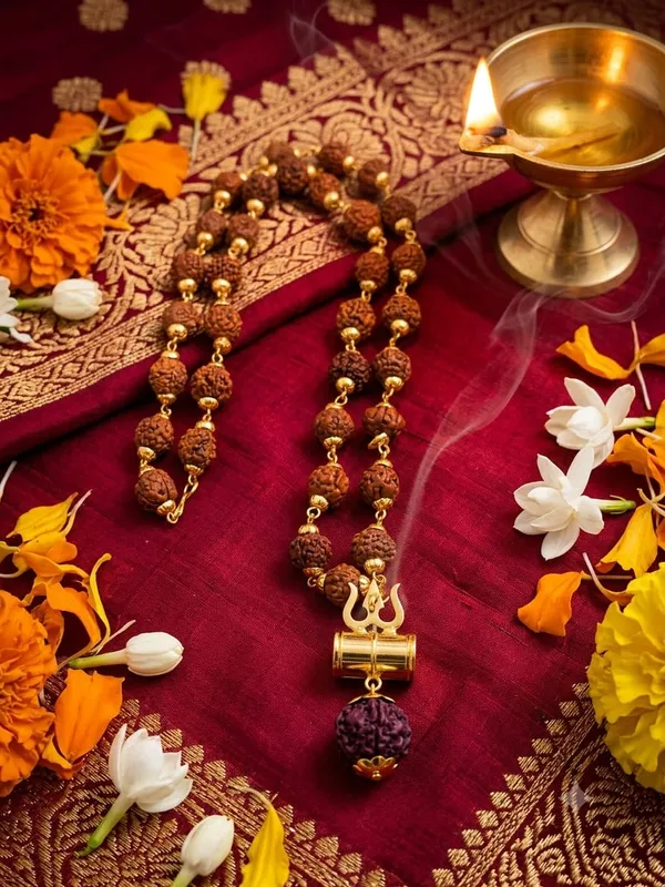 Rudraksh_With_Damru_&_Trishul_Premium_Mala