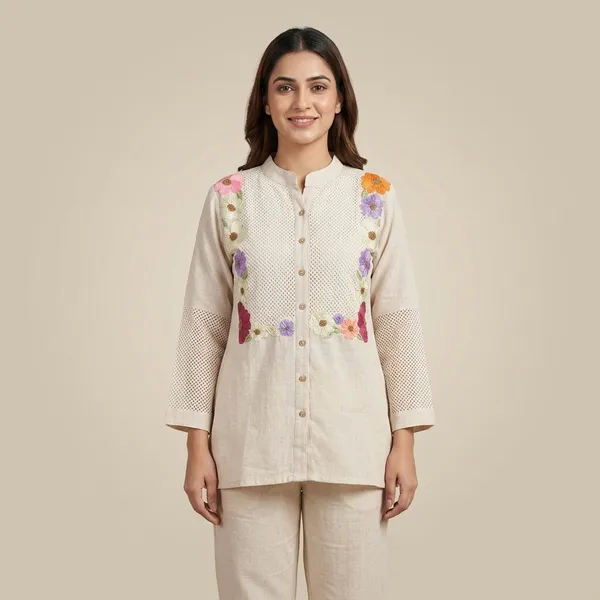 Off_White_Jute_Chikankari_Embroidered_Co-Ord_Set_For_Women