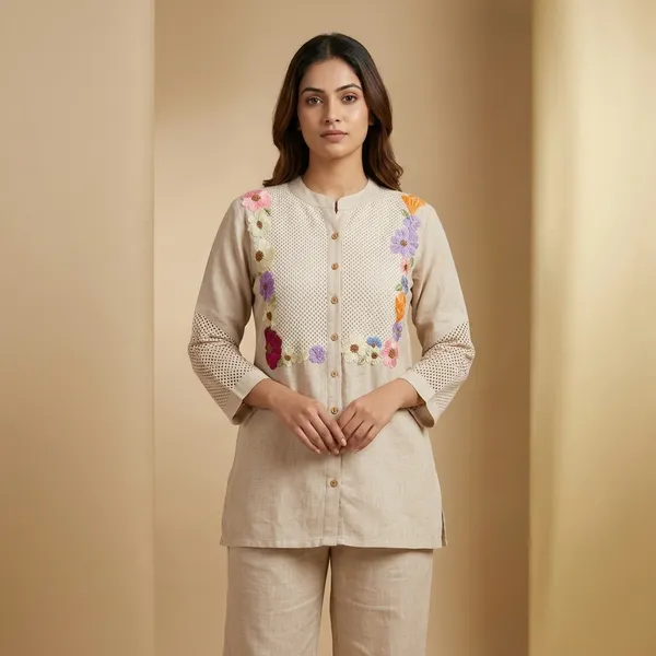 Off_White_Jute_Chikankari_Embroidered_Co-Ord_Set_For_Women
