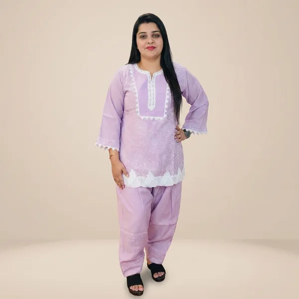 Lavender_Embroidered_Straight_Co-Ord_Set_For_Women