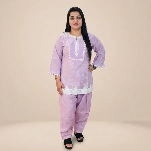 Lavender_Embroidered_Straight_Co-Ord_Set_For_Women