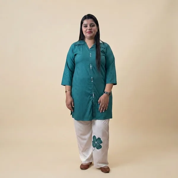 Teal_Green_Straight_Co-Ord_Set_For_Women
