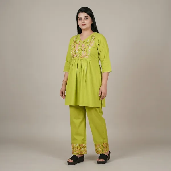 Lime_Green_Floral_Embroidered_Co-Ord_Set_For_Women