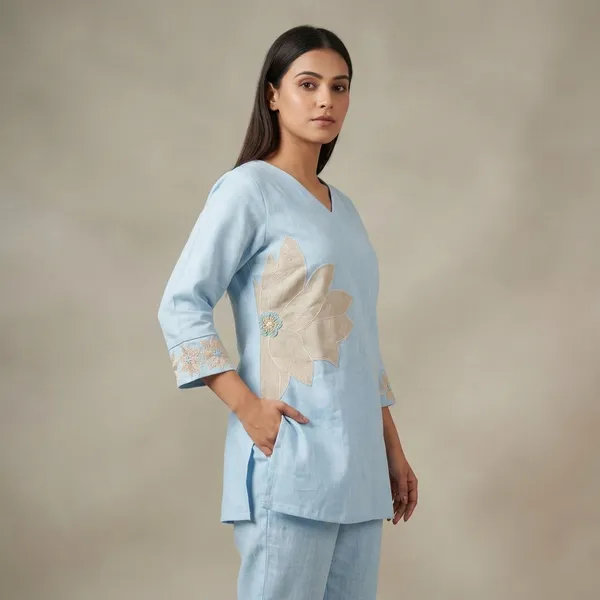 Sky_Blue_Embroidered_Straight_Co-Ord_Set_For_Women