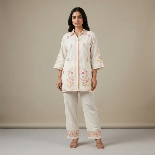 Off_White_Straight_Floral_Embroidered_Co-Ord_Set_For_Women