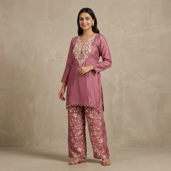 Dark_Onion_Peach_Hand_Embroidered_Co-Ord_Set_For_Women