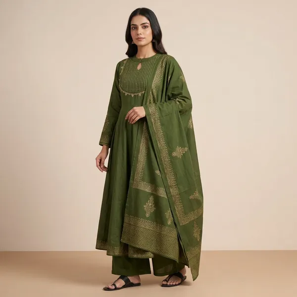 Green_Embroidered_Anarkali_Suit_Set_For_Women