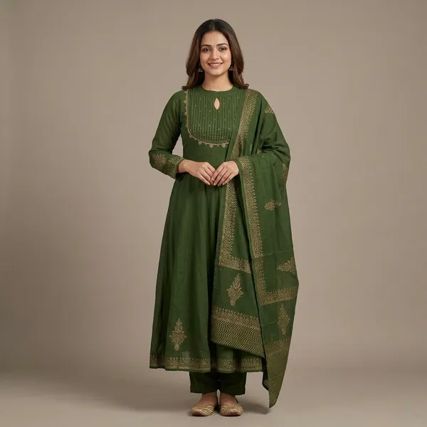 Green_Embroidered_Anarkali_Suit_Set_For_Women