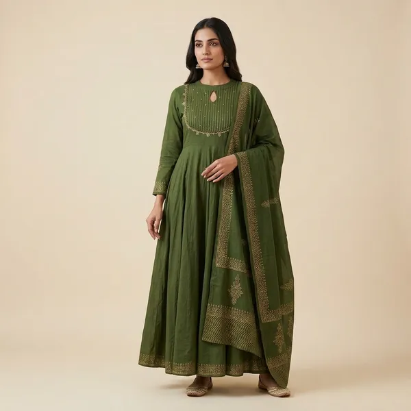 Green_Embroidered_Anarkali_Suit_Set_For_Women