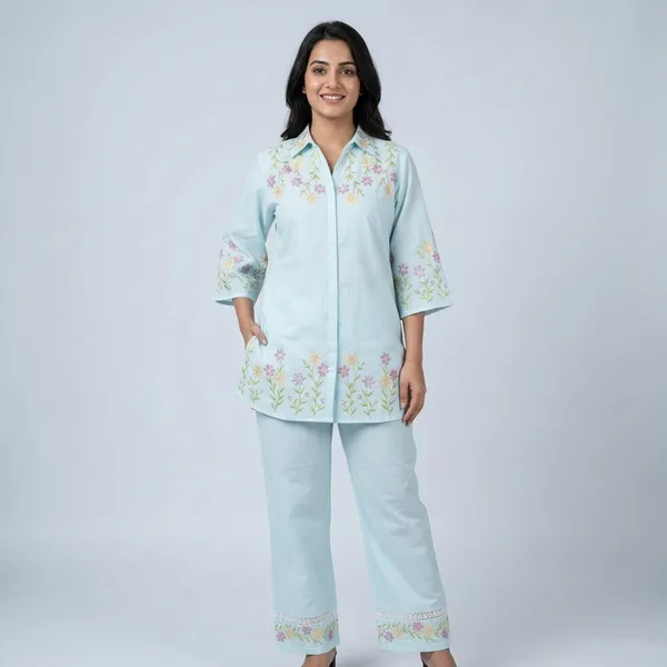 Light_Sky_Blue_Floral_Embroidered_Co-Ord_Set_For_Women