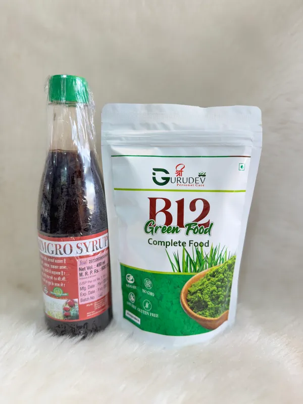 B-12_Kit)_B12_Powder_&_Himgro_Syrup_Nutrition_Supplement_200Gm+500Ml