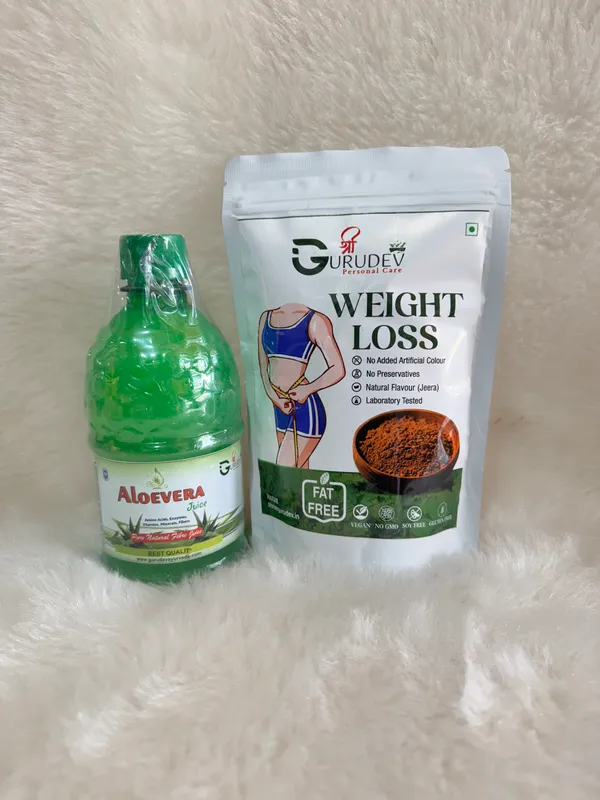 Herbal_Weight_Loss_Combo_Pack_With_Aloe_Vera_Juice_1_Month_180Gm+500Ml