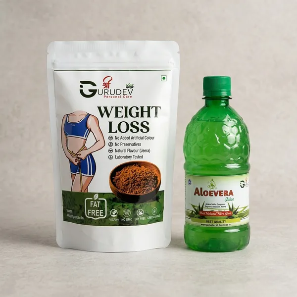 Herbal_Weight_Loss_Combo_Pack_With_Aloe_Vera_Juice_1_Month_180Gm+500Ml