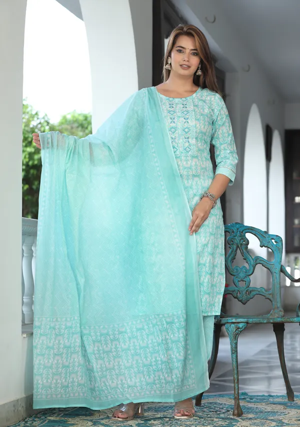 Mint_Printed_Embroidered_Straight_Kurta_Set_For_Women