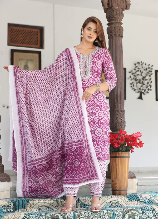 Pink_Floral_Printed_Straight_Kurta_Set_For_Women