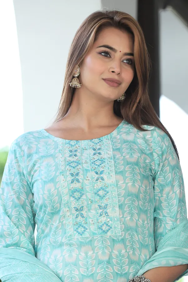 Mint_Printed_Embroidered_Straight_Kurta_Set_For_Women