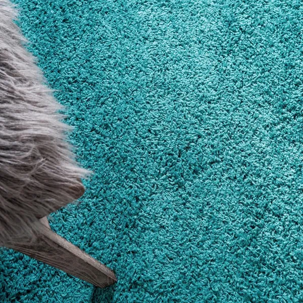 Microfiber_Polyester_Shaggy_Solid_Round_Shaggy_Rug_Turquoise