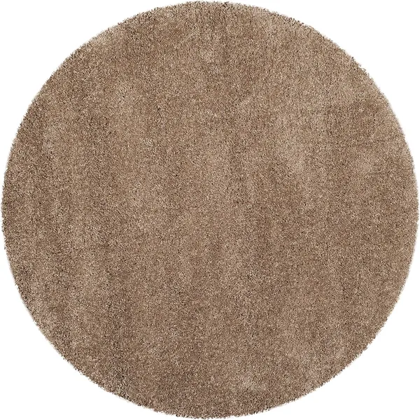 Microfiber_Polyester_Modern_Solid_Round_Shaggy_Rug_Beige