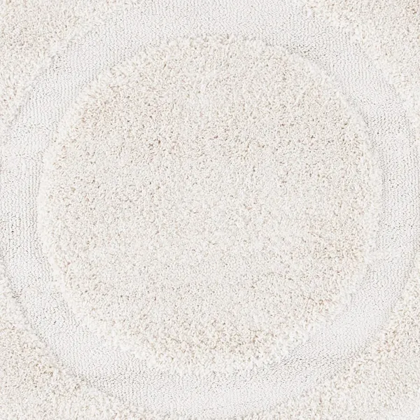 Microfiber_Polyester_Solid_Ivory_Off_White_Round_Shaggy_Rug