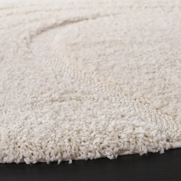 Microfiber_Polyester_Modern_Solid_Round_Shaggy_Rug_Ivory_Off_White