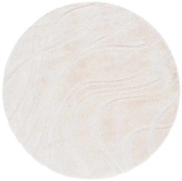 Microfiber_Polyester_Modern_Solid_Round_Shaggy_Rug_Ivory_Off_White