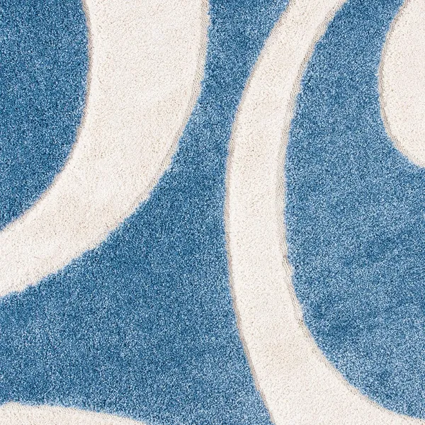 Microfiber_Polyester_Bohemian_Teal_Blue_Ivory_Round_Shaggy_Rug