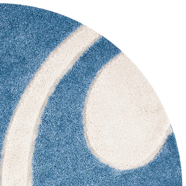 Microfiber_Polyester_Bohemian_Teal_Blue_Ivory_Round_Shaggy_Rug