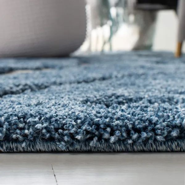 Microfiber_Polyester_Solid_Teal_Blue_Round_Shaggy_Rug