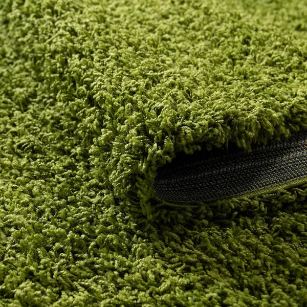 Microfiber_Polyester_Bohemian_Solid_Grass_Green_Round_Shaggy_Rug
