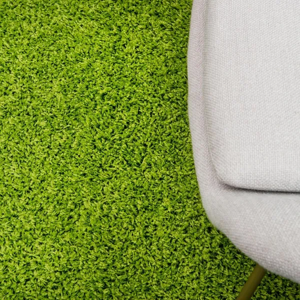 Microfiber_Polyester_Bohemian_Solid_Grass_Green_Round_Shaggy_Rug