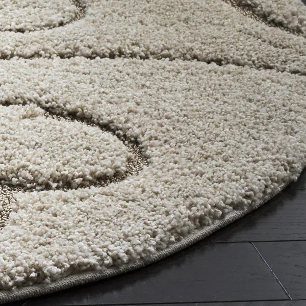 Microfiber_Polyester_Bohemian_Ivory_Beige_Floral_Round_Shaggy_Rug