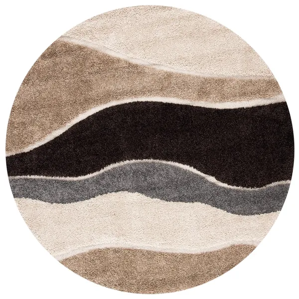 Microfiber_Polyester_Bohemian_Black_And_Grey_Round_Shaggy_Rug